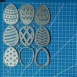 Gorgeous Variety Of Easter Eggs Metal Cutting Dies, Size on Photo