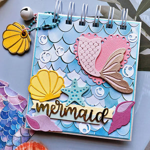 Sweet Mermaid Tail Metal Cutting Die, 14.3 cm x 9.8 cm/5.62 in x 3.85 in