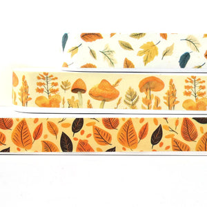 Gorgeous Nature Decorative Washi Tape, Various Designs, Width 15 mm, Length 10 m, 10 Pieces