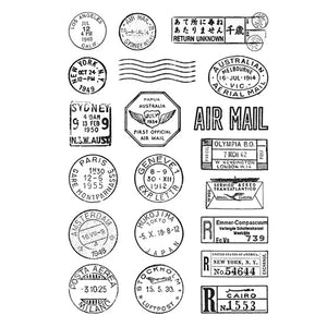 Versatile and Cute Postmarks Transparent Stamps, 17.5 cm x 11.4 cm/6.9 inch x 4.5 inch