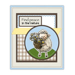 Comical Sheep Sending Love and Peace Transparent Stamps, Dies, Stamp and Die Set (please order items separately)