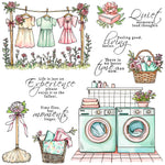 Cute Wash Day Transparent Stamps