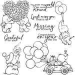 Love Hearts and Balloons Transparent Stamps