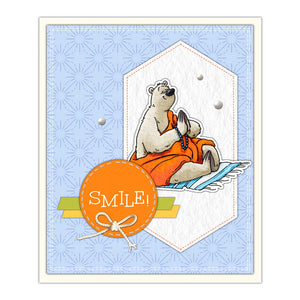 Adorable Polar Bear Having Fun Transparent Stamps