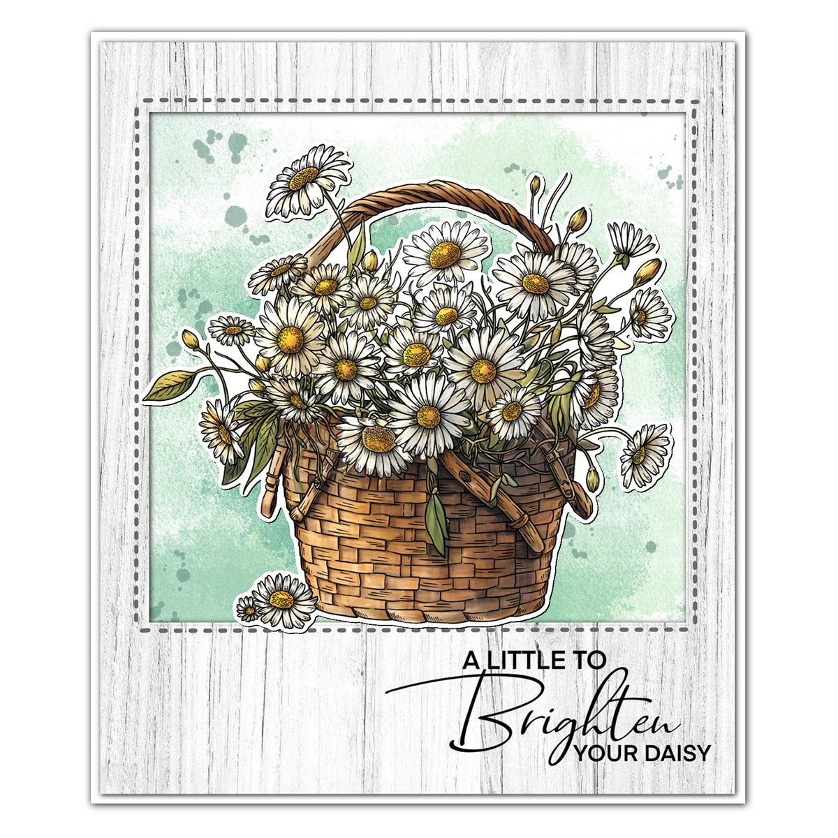 Blossoming Baskets of Daisies Transparent Stamps, Stamp and Die Set (please order items separately)