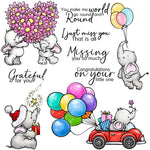 Love Hearts and Balloons Transparent Stamps