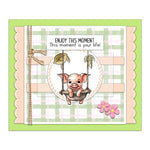 Cute Baby Animals on a Swing Transparent Stamps