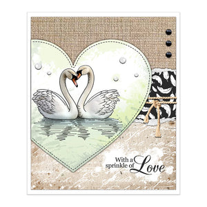 Elegant Swans Transparent Stamps/Stamp and Die Set (please order items separately as required)