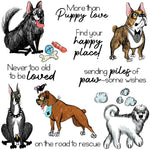 Adorable More Than Puppy Love Transparent Stamps, Dies, Stamp and Die Set (please order items separately)