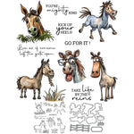 Hilarious Horsey Kicking Up His Heels Transparent Stamps, Dies, Stamp and Die Set (please order items separately)