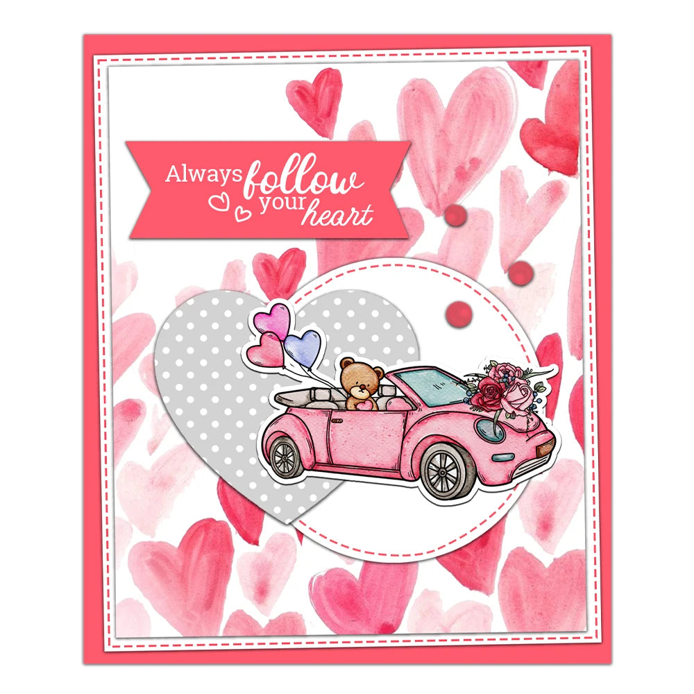 Delightful Follow Your Heart Transparent Stamps