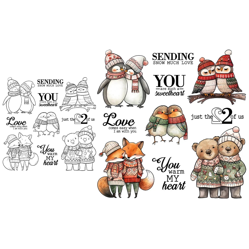 Cute You Warm My Heart Transparent Stamps