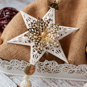 Enchanting 3D Christmas Star Metal Cutting Die, Size on Photo