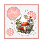 Back to Nature Cute Mushrooms Transparent Stamps, Stamp and Die Set (please order items separately)