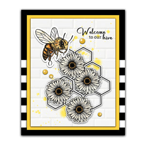 Sweet Honey Bees Transparent Stamps, Stamp and Die Set (please order items separately)