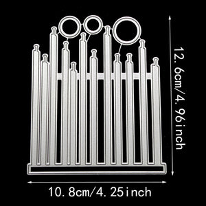 Celebrating Party Candles Metal Cutting Die, Size on Photo