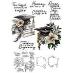 Graduation Season Transparent Stamps, Stamp and Die Set (please order items separately)