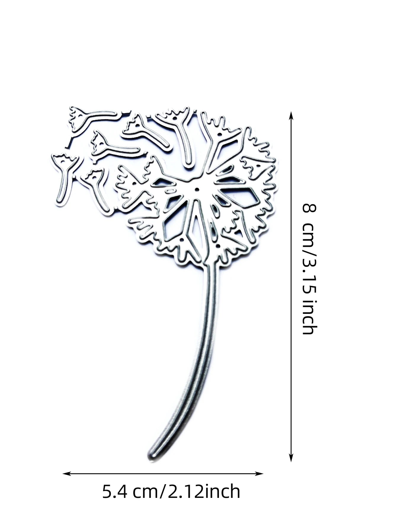 Exquisite and Delicate Dandelion Metal Cutting Die, 8 cm x 5.4 cm/3.15 in x 2.12 in