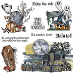 Spooky Halloween Graveyard Transparent Stamps, Stamp and Die Set (please order items separately)