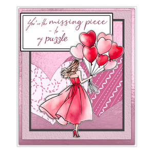 Lovely Valentine's Day Transparent Stamps, Dies, Stamp and Die Set (please order items separately)