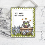 Comical Little Kitty Cat Transparent Stamps, Dies, Stamp and Die Set (please order items separately)