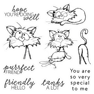 Comical Cats For You Transparent Stamps, Stamp and Die Set (please order items separately)