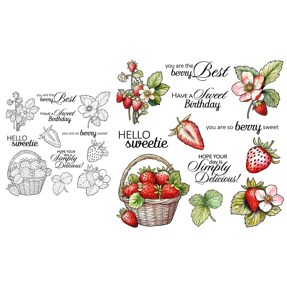 Delicious Strawberries for You Transparent Stamps