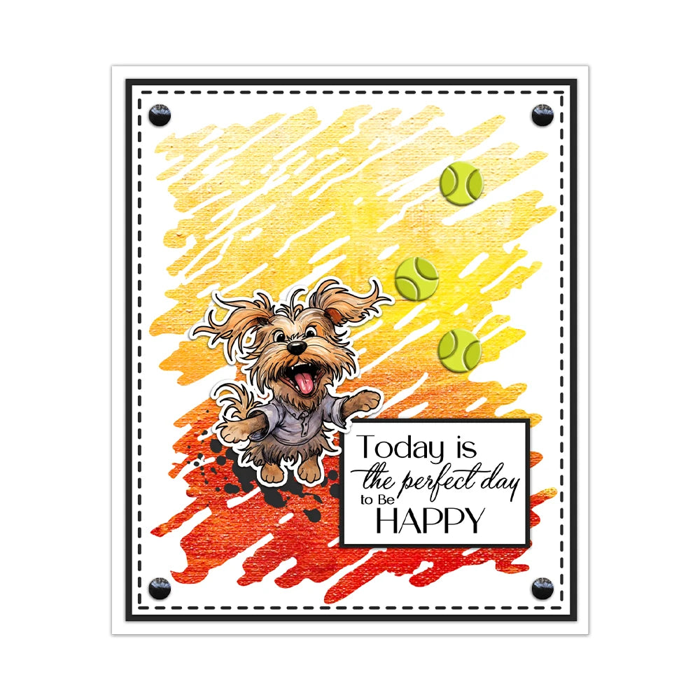 Cute and Amusing Doggies Transparent Stamps, Stamp and Die Set (please order items separately)