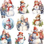 Gorgeous Fun Christmas Snowmen Decorative Stickers, 20 Pieces, 4-6 cm