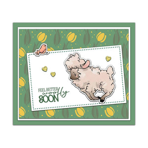 Sweet "I Love Ewe" Transparent Stamps/Dies (please order items separately)