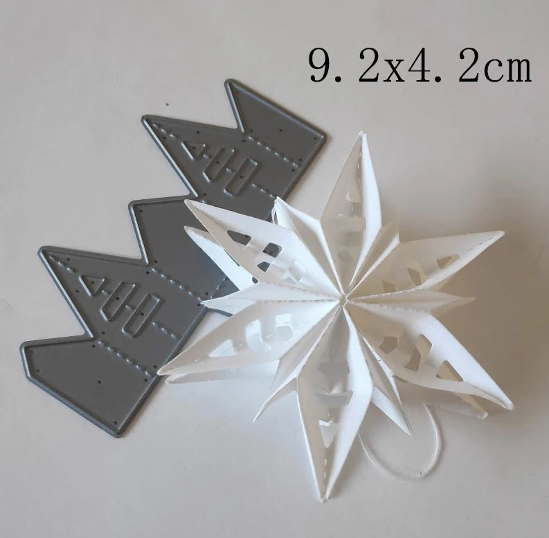 Beautiful and Versatile Christmas Star-Shaped Metal Cutting Dies, Various Designs, Size on Photos