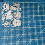 Funny Happy Snowman Metal Cutting Die, Size on Photo