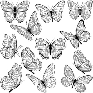 Magnificent and Versatile Butterflies Transparent Stamps