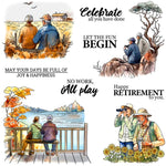 Sweet Happy Retirement and Let the Fun Begin Transparent Stamps