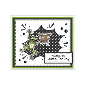 Comical Froggie Stuck On You Transparent Stamps, Dies, Stamp and Die Set (please order items separately)