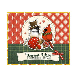 Adorable Christmas Birdies Transparent Stamps, Dies, Stamp and Die Set (please order items separately)