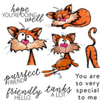 Comical Cats For You Transparent Stamps, Stamp and Die Set (please order items separately)