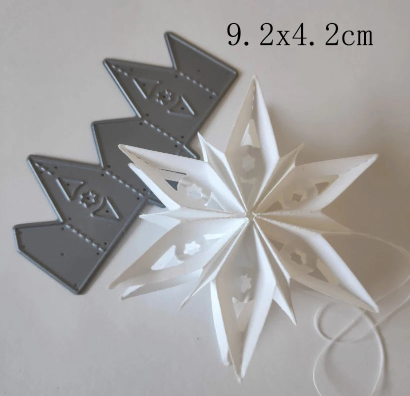 Beautiful and Versatile Christmas Star-Shaped Metal Cutting Dies, Various Designs, Size on Photos