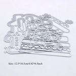 Cute Gingerbread House Metal Cutting Die, Size on Photo