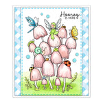 Beautiful Spring Mushrooms with Fairies Transparent Stamps