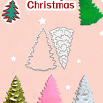 Exquisite 3D-Style Christmas Tree Metal Cutting Die, 8.5 cm x 8 cm/3.3 in x 3.1 in