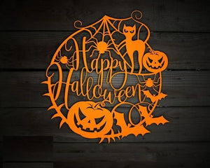 Eerie Halloween Sign Metal Cutting Die, 9.8 cm x 9.4 cm/3.85 in x 3.7 in