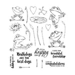 Comical Froggies Sending Happy Wishes Transparent Stamps, Stamp and Die Set (please order items separately)