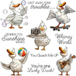 Cute  and Comical Duckies Transparent Stamps, Stamp and Die Set (please order items separately)