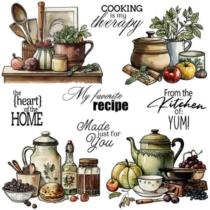 Gorgeous Home Cooking Time Transparent Stamps