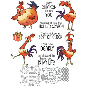 Comical Best of "Cluck" Transparent Stamps, Dies, Stamp and Die Set (please order items separately)