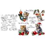 Adorable Christmas Kitties Transparent Stamps