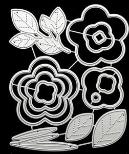 Stunning Floral Metal Cutting Die, 10.7 cm x 12.6 cm/4.21 in x 4.96 in