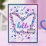 Gorgeous Hello/Butterfly Design Metal Cutting Die, Size on Photo