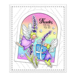 Elegant Spring Lavender Flower Fairies Transparent Stamps, Dies, Stamp and Die Set (please order items separately)